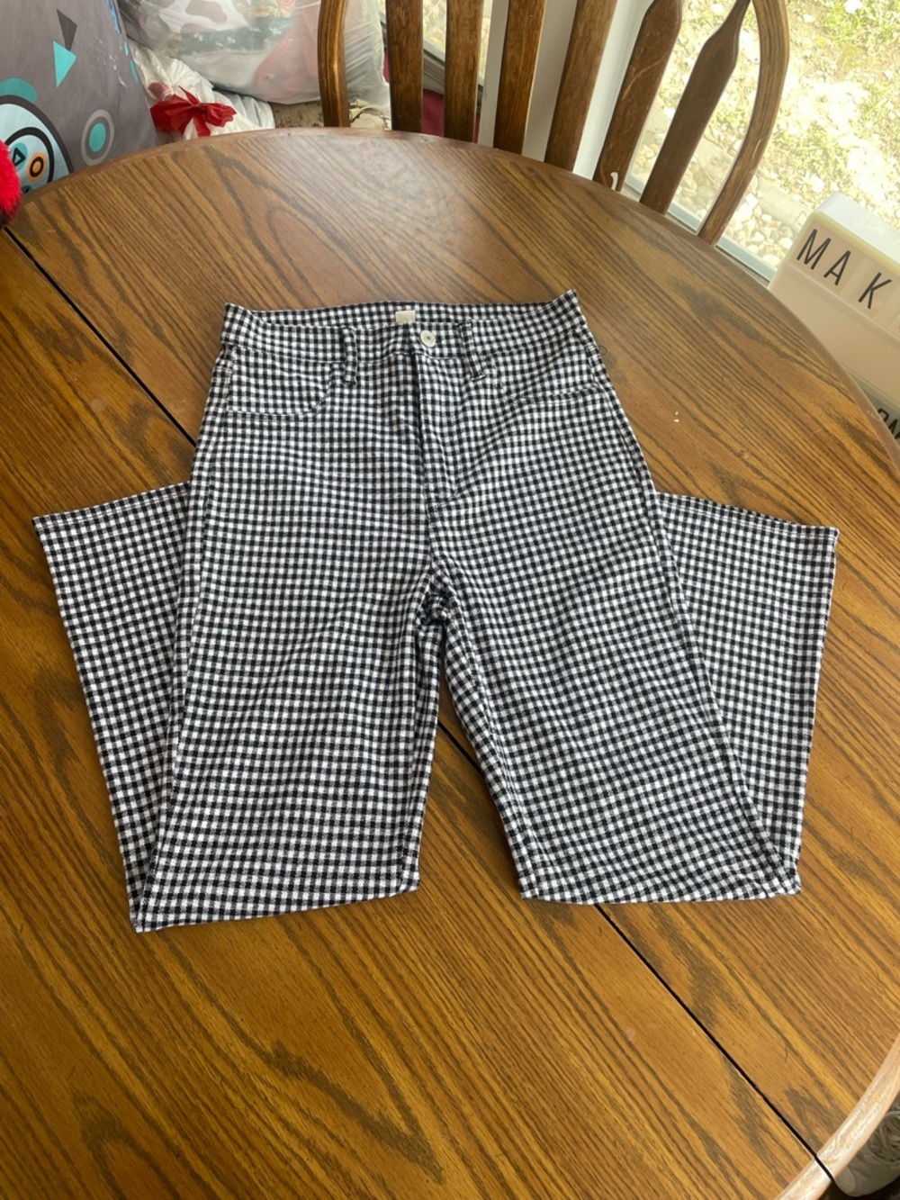 American Eagle Outfitters Black & White Gingham Pants